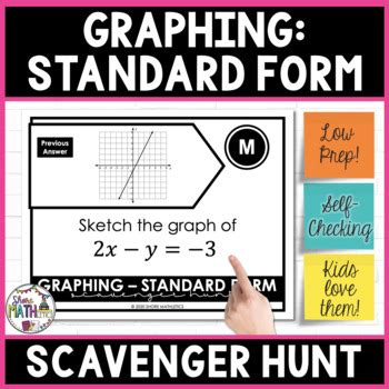 Graphing Linear Equations Standard Form Teaching Resources | TPT