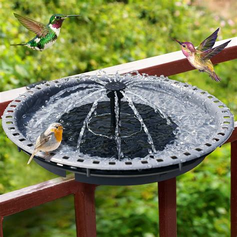 Amazon.com: Solar Bird Bath Fountains, Bird Bowl with Solar Pump, Solar Powered Fountain Combo ...