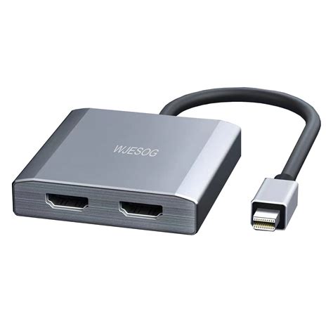 WJESOG Mini DisplayPort to Dual HDMI Splitter, Supports 4K@60Hz ...