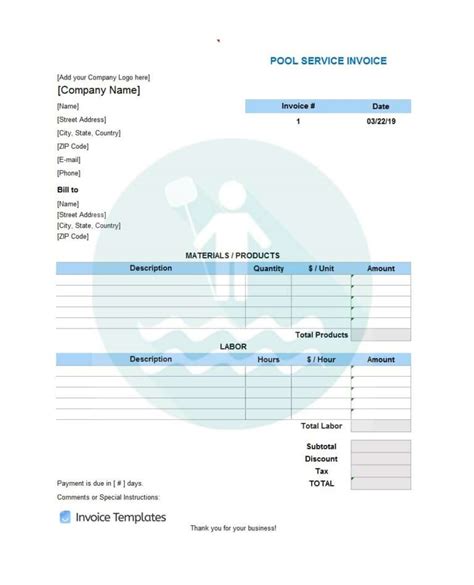 Image result for Service Invoice Examples