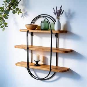 PrettyKrafts 3-Tier Wood and Metal Storage Basket | Shelf Organizer ...