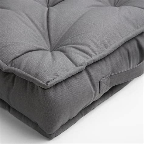 GURLI floor cushion, grey, 45x45x10 cm (18x18x4") - IKEA