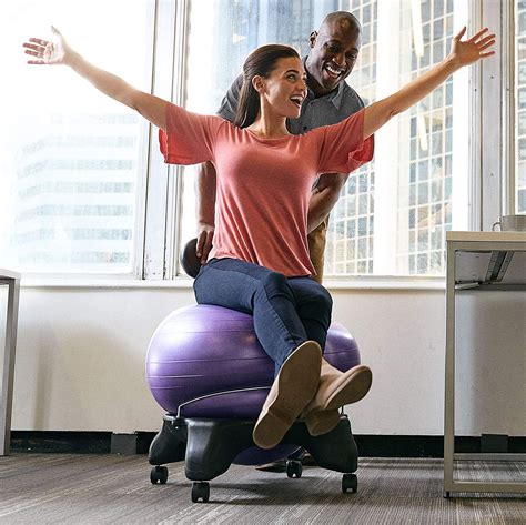 Gaiam Classic Balance Ball Chair – Exercise Stability Yoga Ball Premium ...