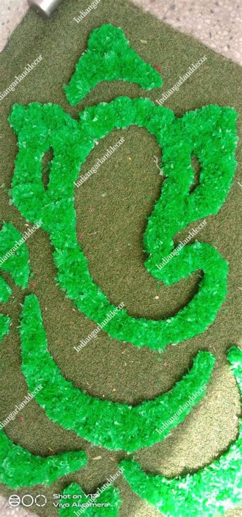 Buy Marigold Flower Lord Ganesha Artificial Flower Ganpati Backdrops ...