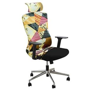 HOKIPO Office Chair Cover with Headrest (High-Back) – 140 GSM Stretch ...
