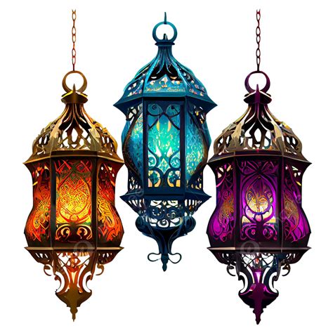 Colorful Ramadan Lanterns PNG, Vector, PSD, and Clipart With ...