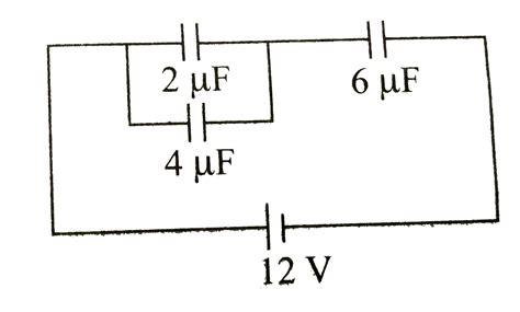 Two capacitrors of `2 muF and 4 muF` are connected in parallel. A third ...