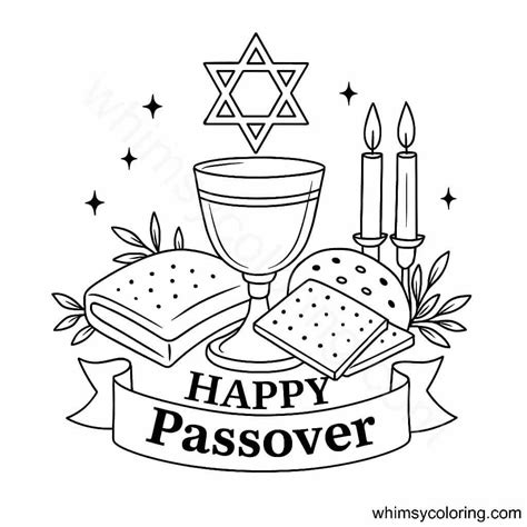 20 Free Printable Passover / Pesach Coloring Pages - Whimsy Coloring