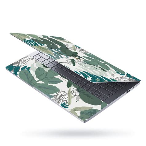 Shop Green Painted Leaves Art Laptop Skin | Buy Online Now – SkinsLegend
