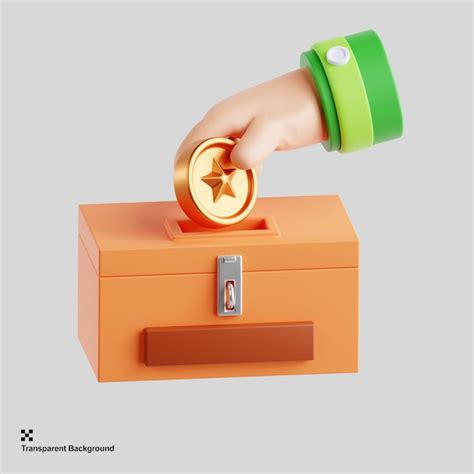3d donation box icon | Premium PSD