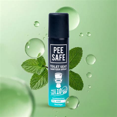 Pee Safe Toilet Seat Sanitizer Spray | Mint | 75 ML