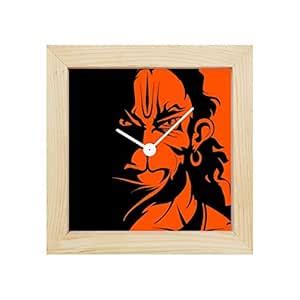 Buy TheYaYaCafe Yaya Cafe Superman Hanuman Framed Wall Clock Religious ...