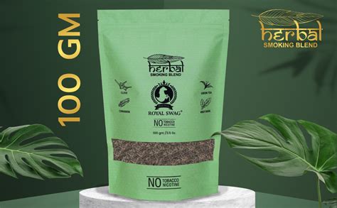 Buy ROYAL SWAG Herbal 100% Tobacco Free & Nicotine Free Organic Mixture ...