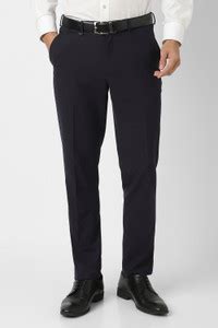 VAN HEUSEN Slim Fit Men Dark Blue Trousers - Buy VAN HEUSEN Slim Fit ...