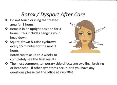 Botox After Care