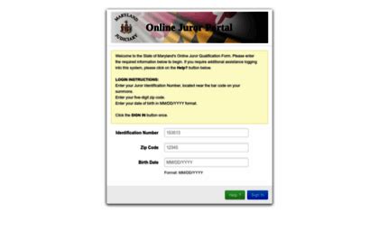Ejury.mdcourts.gov website. Jury+ Web Solution by Jury Systems, Inc ...