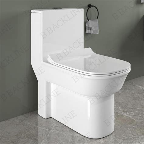 B Backline One Piece Western Toilet siphonic Commode Floor Mounted 4D