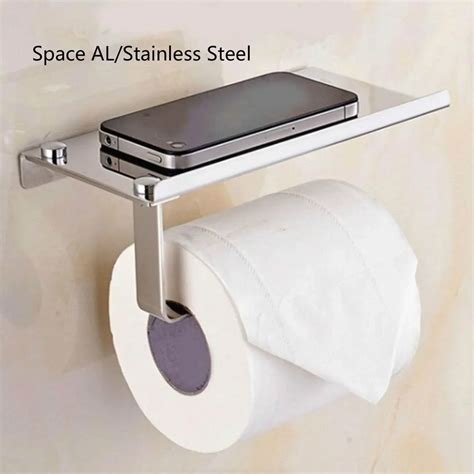 Space-AL-Stainless-Steel-Wall-Mount-Bathroom-Toilet-Paper-Rolls-Holder ...