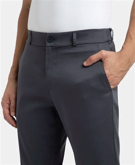 Buy Super Combed Cotton Rich Elastane Stretch Woven Fabric Slim Fit All ...
