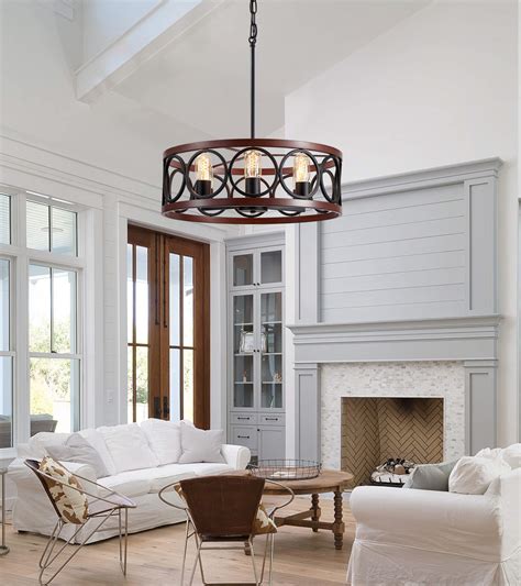 Modern Farmhouse Living Room Chandelier | Cabinets Matttroy