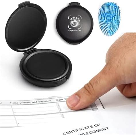 SUNMORY Thumbprint Ink Pad, Fingerprint Ink Pad for Legal Documents ...