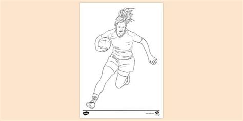 Rugby Player Colouring Page | Colouring Sheets