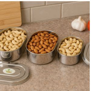Buy CHEF TURTLES® Stainless Steel Mini Capsule Storage Box/Containers ...