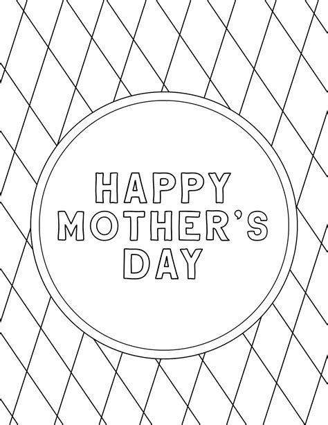 Happy Mother's Day Coloring Pages Printable
