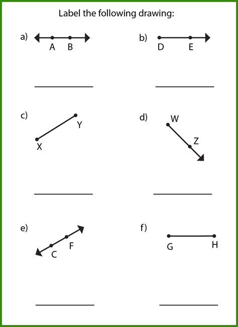 Free Lines Rays and Line Segments Worksheet | 10+ Pages