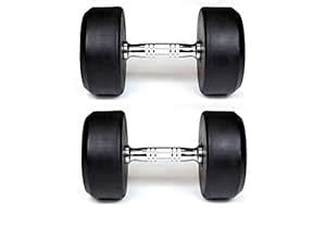 Buy presidency Round Dumbbells metal coated ( 30 Kg x 2 Pcs ) Online at ...