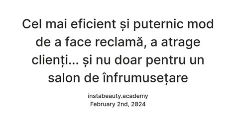 Cel mai eficient și puternic mod de a face reclamă, a atrage clienți ...