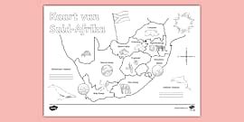 Kaart van Suid-Afrika Vertoon Plakkaat