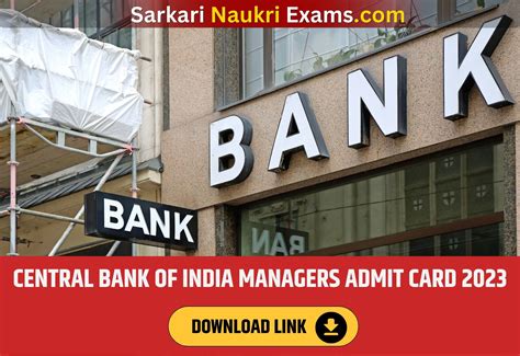 Central Bank of India Managers Admit Card 2023 | Download Link, [Merit ...