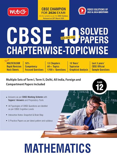 MTG CBSE 10 Years (2025-2016) Chapterwise Topicwise Solved Papers Clas ...