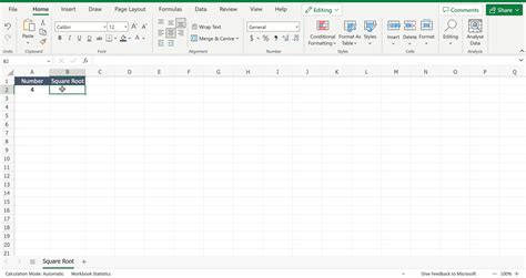How To Calculate The Square Root In Excel | SpreadCheaters