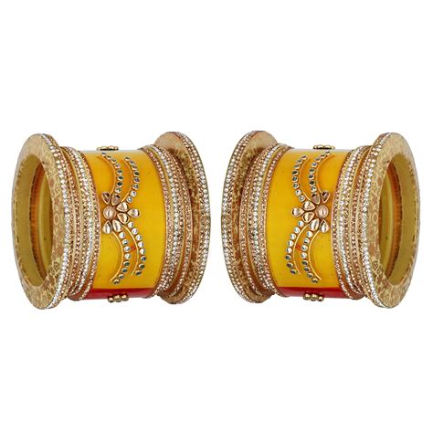 Sukriti Designer Handcrafted Kundan Seep Chuda Wedding Bangles Jewelry ...