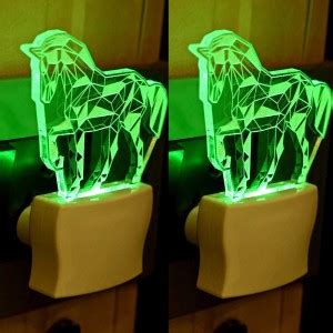 Somil Acrylic 3D Illusion Geometrical Walking Horse LED Plug & Play ...