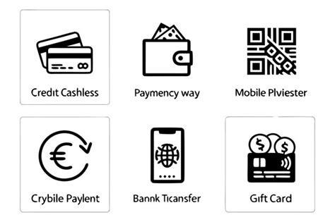 Financial technology payment methods icons | Premium Vector