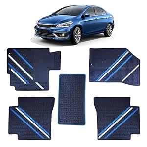 NIKAVI DMAT07 Rubber Car Mat Full Set Compatible for Maruti Suzuki Ciaz ...