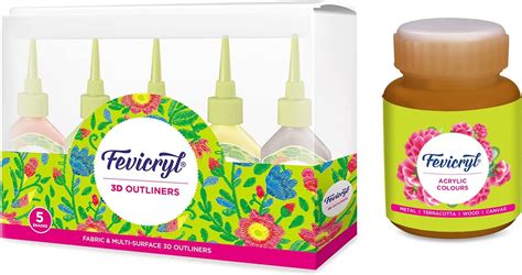 Fevicryl Pidilite Pearl Acrylic Painting Color (Bronze, 100ml) 3D ...