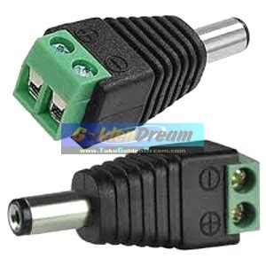 Jual Jack DC Baut Jantan 2.1x5.5mm Male Power Plug to Screw Soket CCTV ...