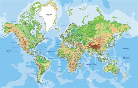 Large World Physical Map 的图像结果