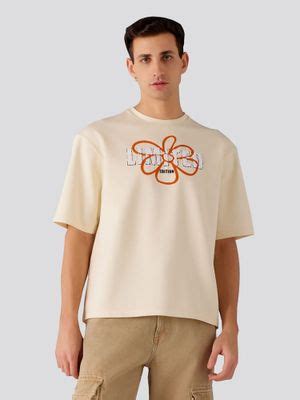 Buy Muvazo Anomaly Oversized Unisex T-Shirt - Buttermilk Off White Online