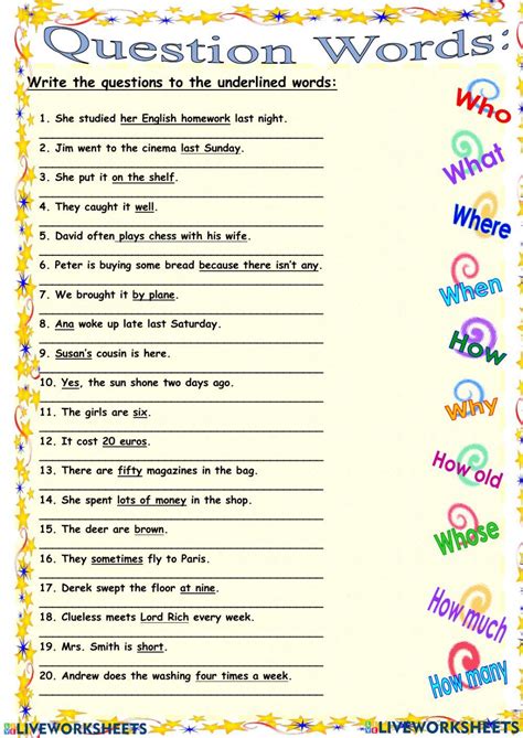 Question Worksheets 的图像结果