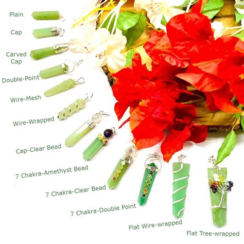 Buy Genuine Green Aventurine Pencil Pendants for Luck & Manifestation