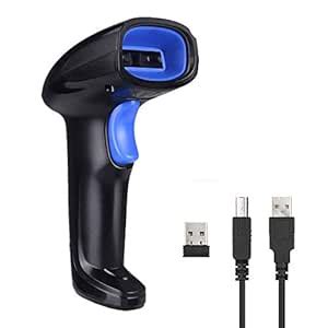 REALINN 1D Barcode Scanner Wireless Laser Handheld Cordless ...