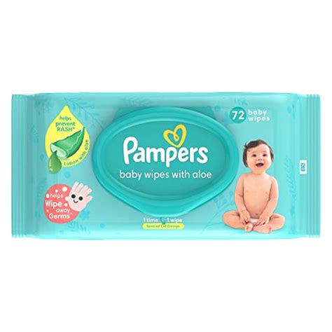 Buy Pampers Baby Gentle Wet Wipes with Aloe Vera, 72 Wipes and Pampers ...