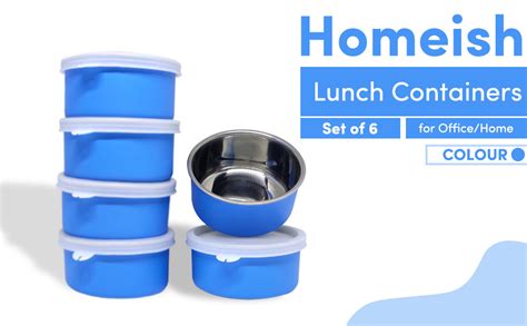 Buy Homeish Microwave Safe Stainless Steel Lunch Containers for Office ...