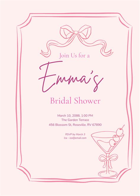 Free Bridal Shower Templates to Edit Online