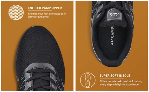 Buy Campus Men's Camp Broom Running Shoes BLK/SIL - 6UK/India at Amazon.in